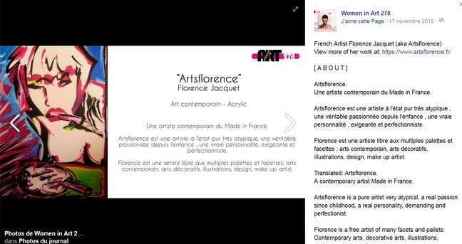 arts florence dans women in art 278 - artiste contemporain international - france